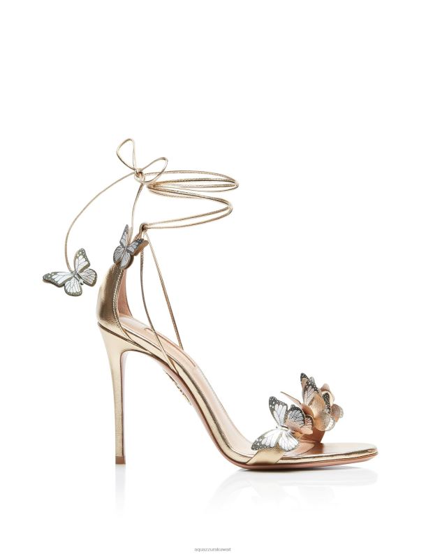 Aquazzura صندل بابيلون 105 ذهب HNZRT134