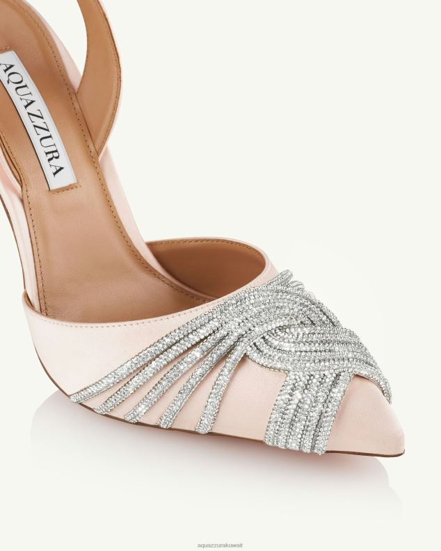 Aquazzura غاتسبي حبال الساتان 105 لون القرنفل HNZRT231