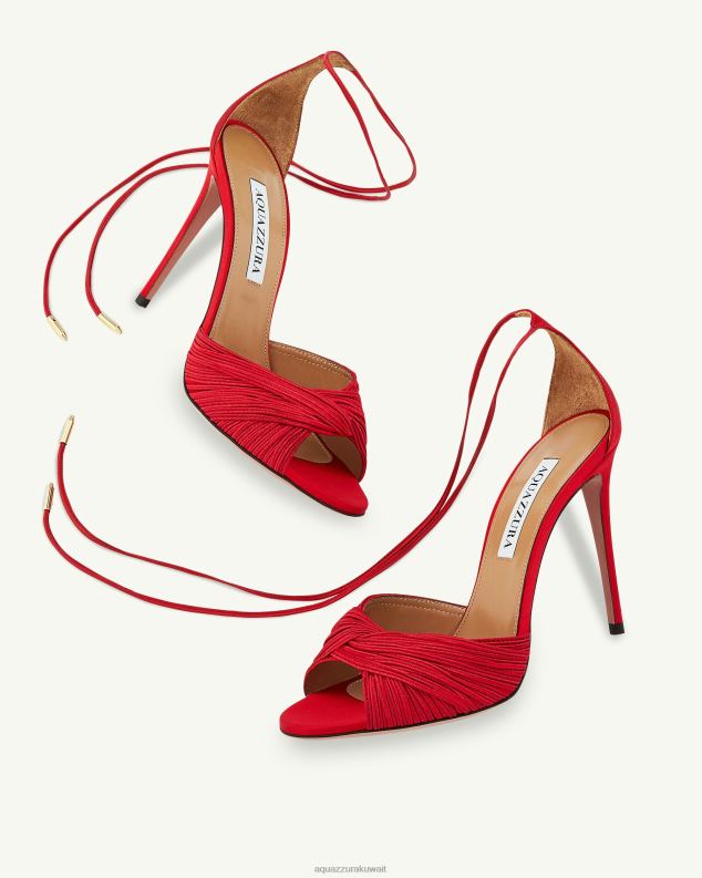 Aquazzura صندل بيليني بيوتي 105 أحمر HNZRT32