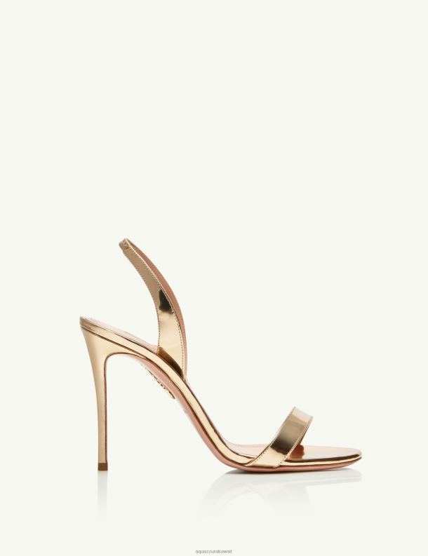 Aquazzura صندل عاري جدا 105 ذهب HNZRT92