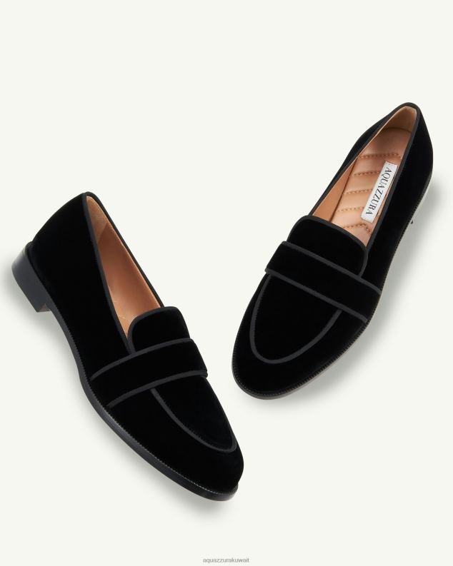 Aquazzura مارتن موكاسين أسود HNZRT267